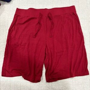 Cozy Earth Men's Bamboo Blend Pajama Shorts Red Size XL